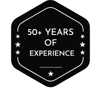 50+ years of experience badge